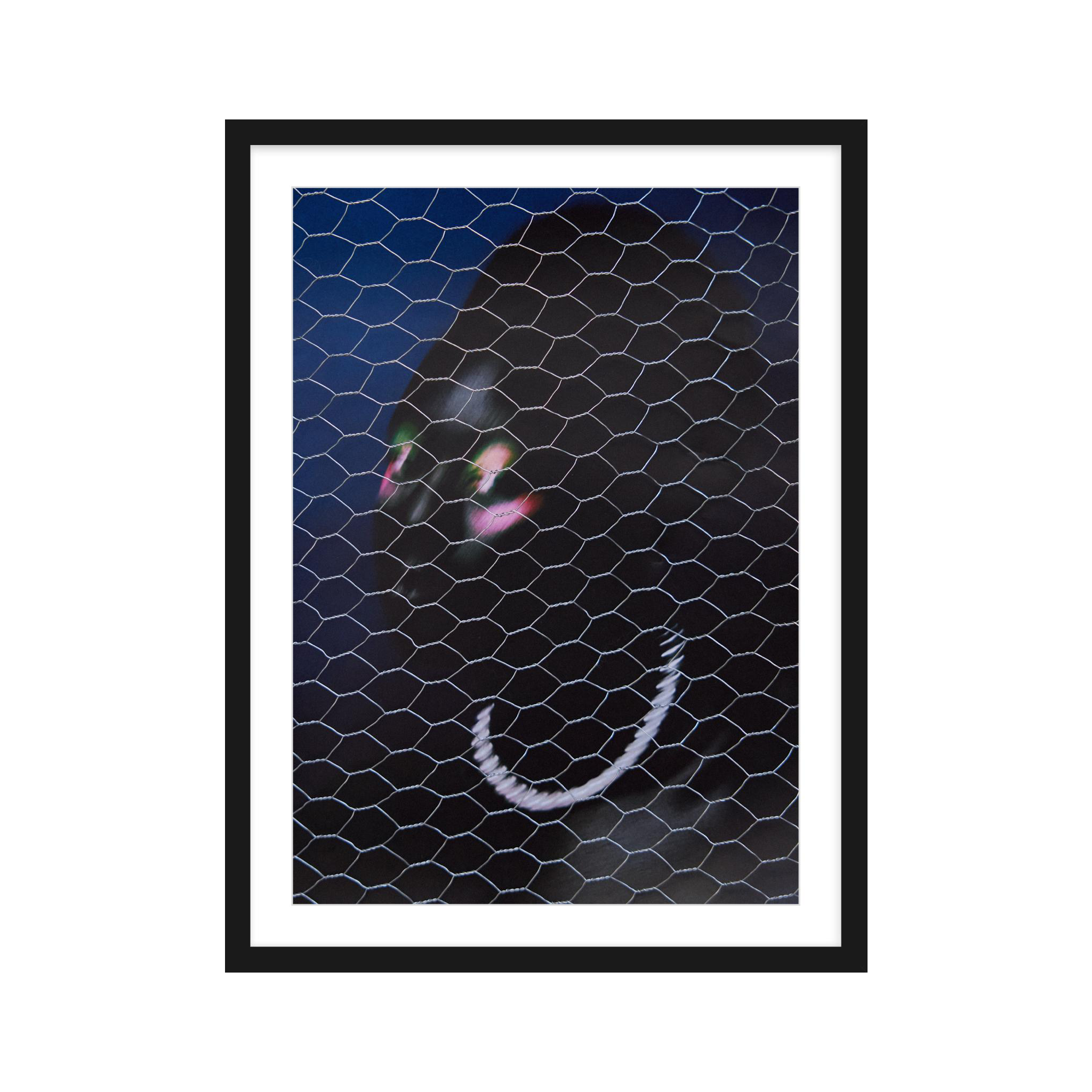 Framed fashion editorial artwork.