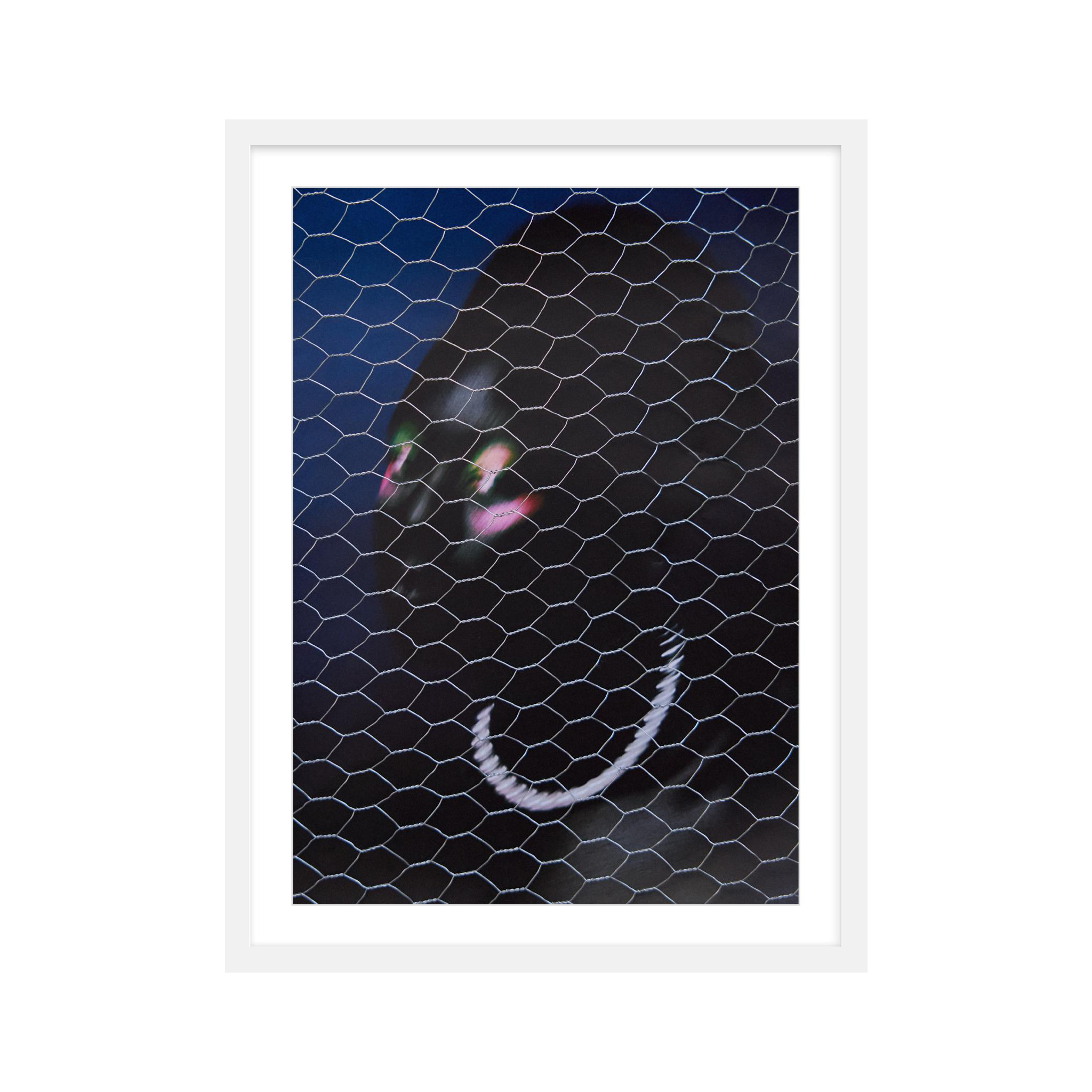 Framed fashion editorial artwork.