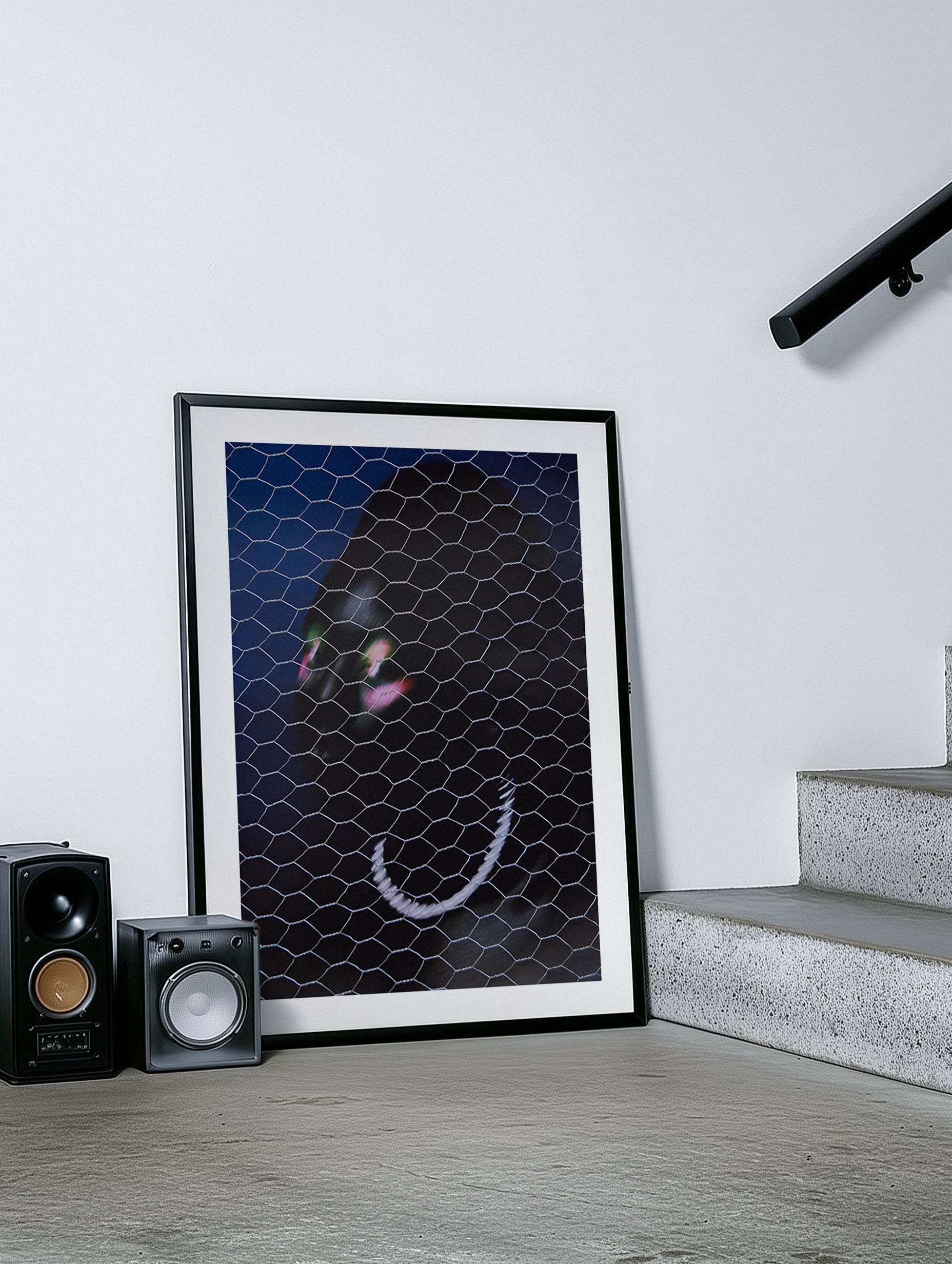 Framed fashion editorial print