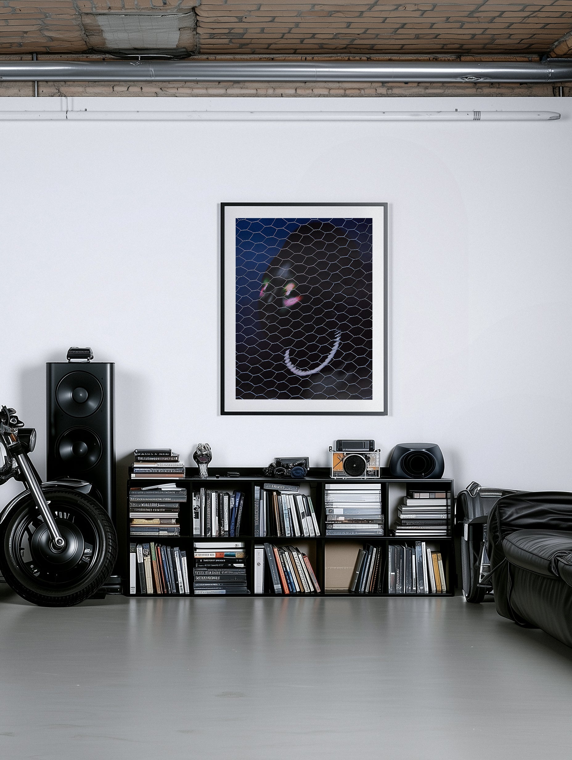 Framed fashion editorial print