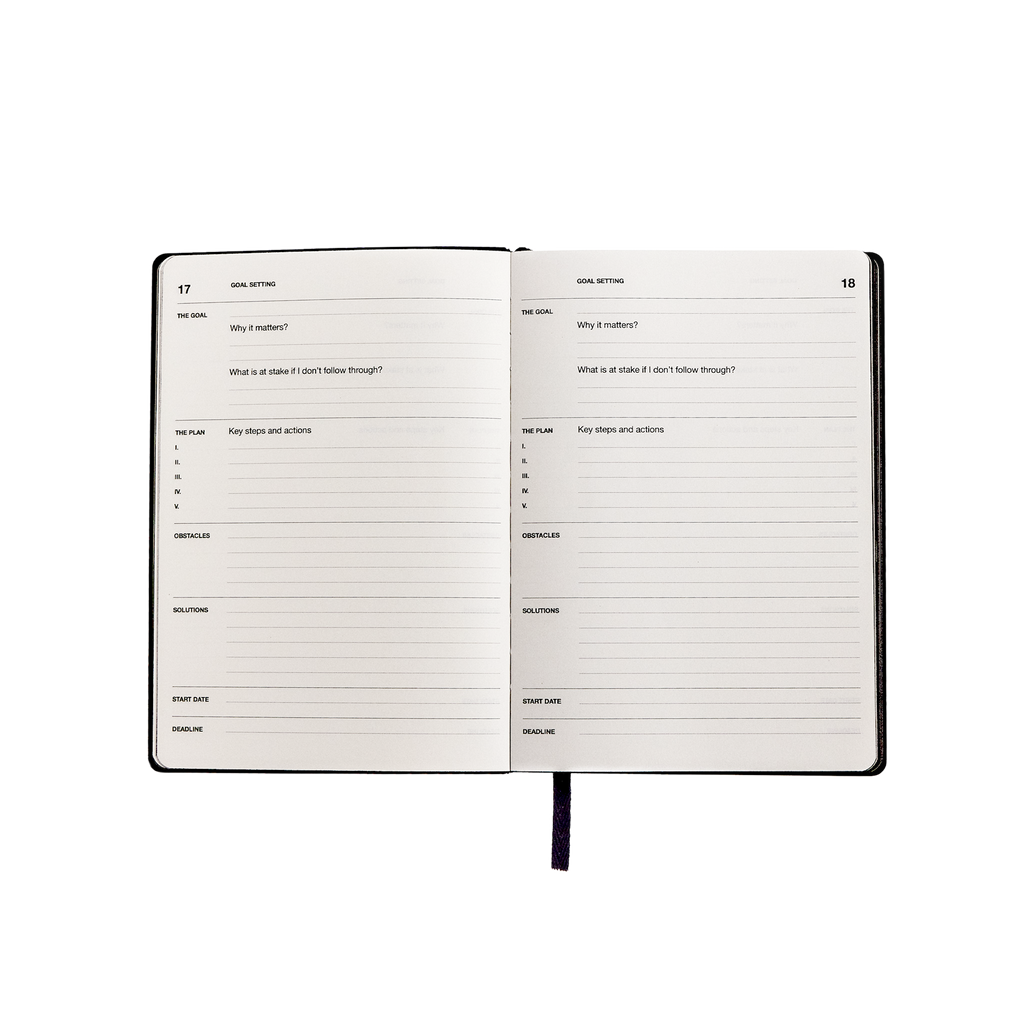goal setting page mens journal