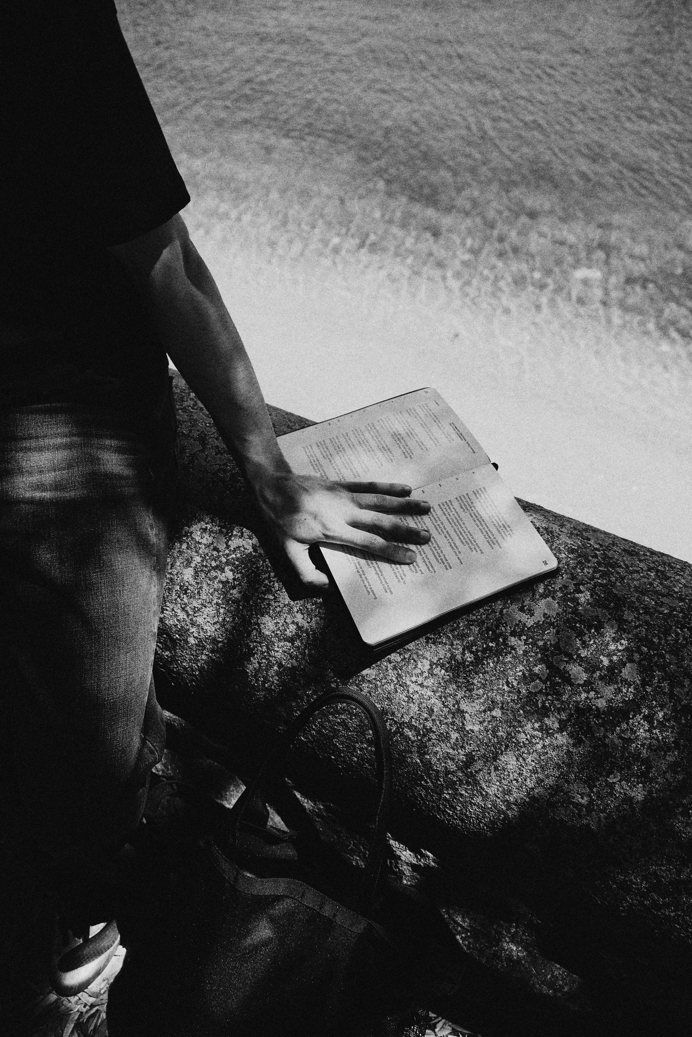 Man holding a journal